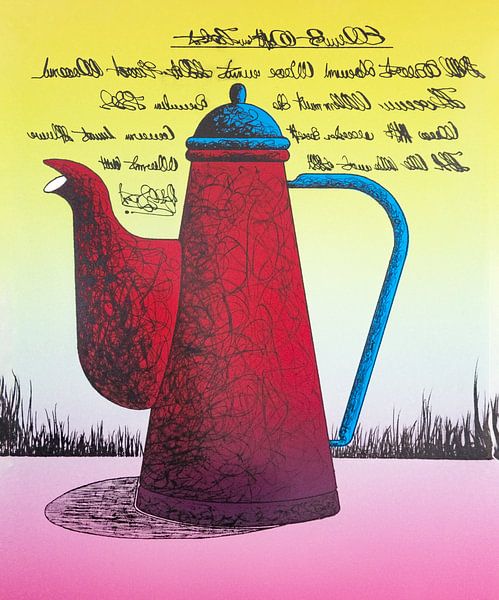 Red coffee pot by Helmut Böhm