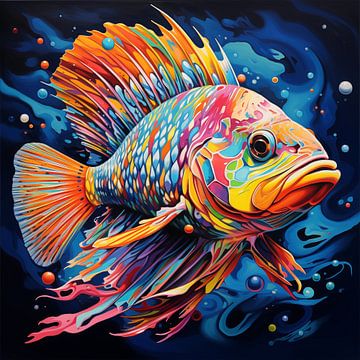 Vis/goudvis kleurrijk van TheXclusive Art