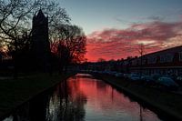 Ochtend-rood boven Tiel