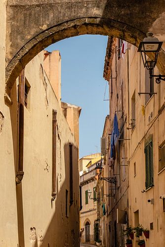 old street in Alghero Sardinia