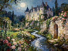 Mondnacht am Château von Kristin M