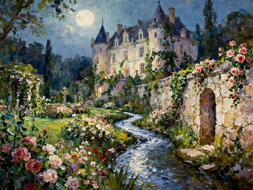 Nuit de pleine lune au château