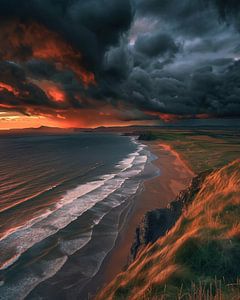 Zauberhafte Landschaft im Abendgold