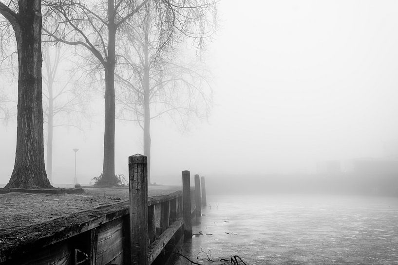 Mist 's ochtends bij het meer van Fabrizio Micciche