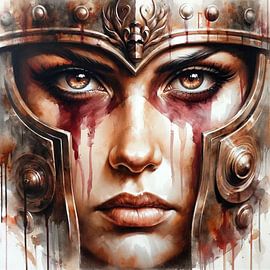 Iron Helm Warrior Queen by Chromatic Fusion Studio