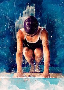 Schwimmer Sport Kunst #Schwimmer von JBJart Justyna Jaszke