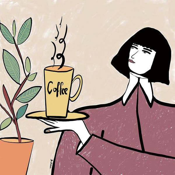 Coffee and Plant Lover by Sharyn Bursic