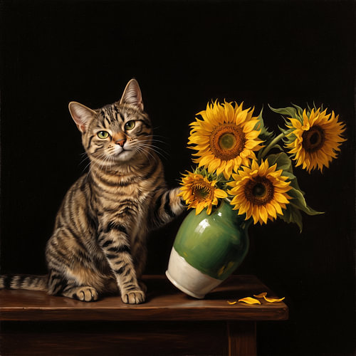 a Cat Vandalism Still Life