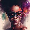 Watercolor Carnival Woman #3 by Chromatic Fusion Studio
