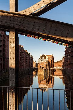 Speicherstadt in Hamburg van Werner Dieterich