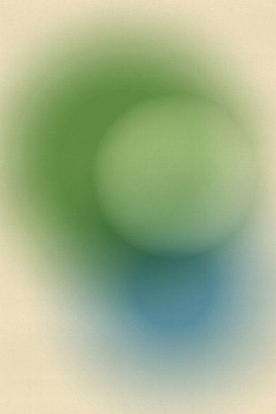 Art néon rétro des années 70. Dégradé abstrait en vert, bleu et blanc. par Dina Dankers