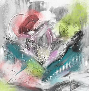 Momenten vol magie - Abstract en kleurrijk kunstwerk vol geluk van Susanna Schorr