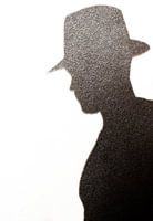 Silhouette of a cowboy
