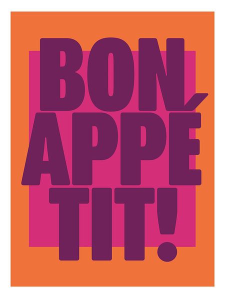 Bon Appétit - Pink and orange by Malou Studio