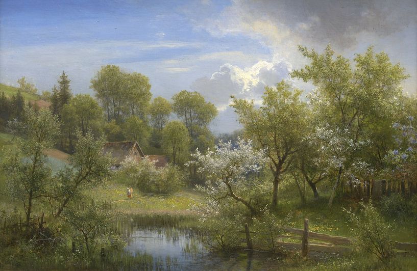 Arbres fruitiers en fleurs près de Loschwitz, Eduard Leonhardi par All the Masters