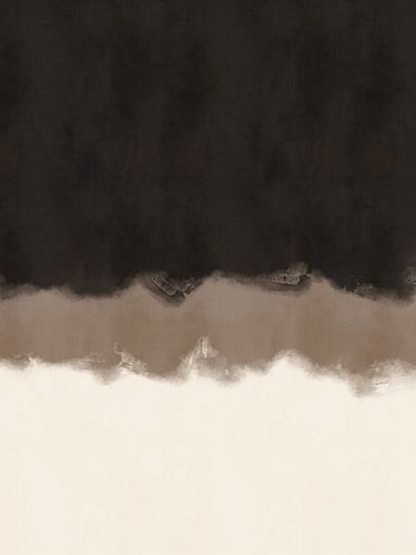 Peinture abstraite d'inspiration Rothko, beige et marron