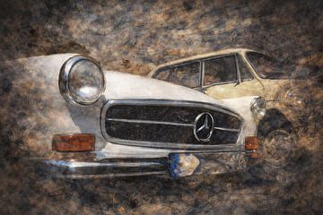 Stedelijke abstractie met rustig voertuigcentrum