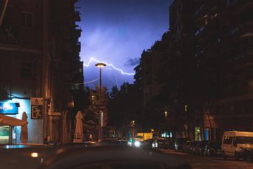 Lightning in Barcelona by Wouter Kouwenberg