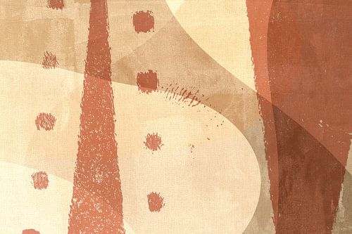 Formes abstraites wabi-sabi en terre cuite