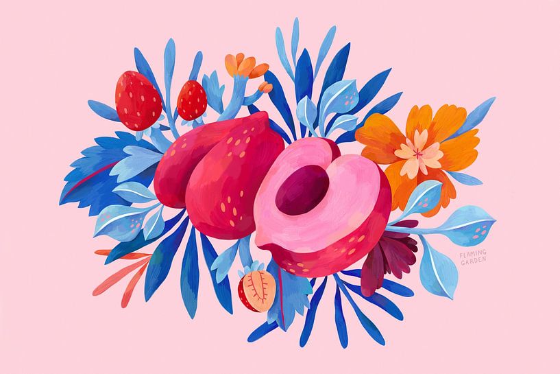 Pfirsiche von Flaming Garden by The Artcircle