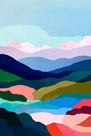 Farbige Landschaftsvision mit Sanftheit von Poster Art Shop