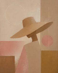 Chapeau pour femme rose abstrait