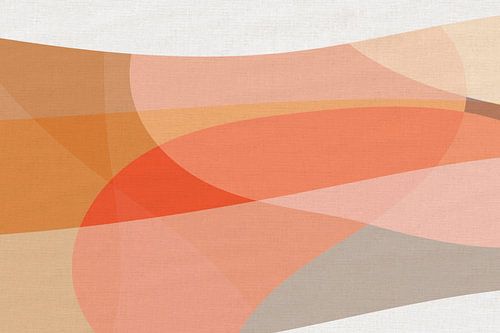 Landschap in kleurrijke abstracte vormen