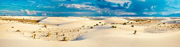 White Sands National Park New Mexico. Panoramafoto.