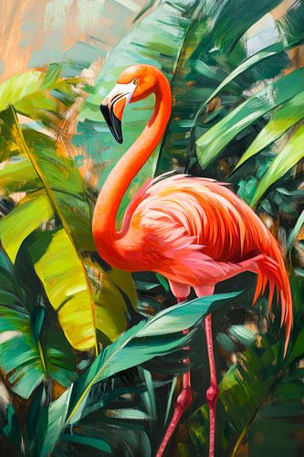Flamingo in de jungle