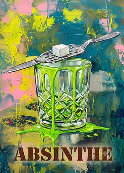 The Green Fairy: An abstract absinthe artwork