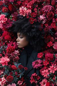 Frau mit Blumen