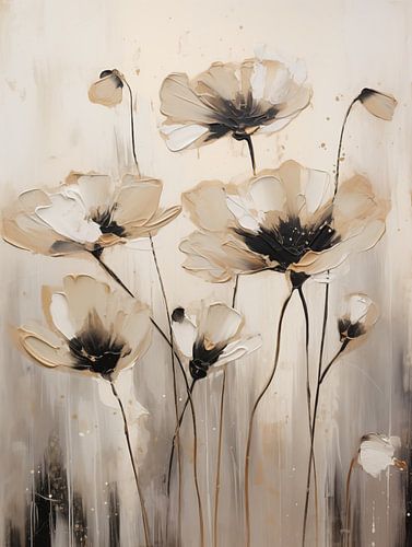 Blumen taupe