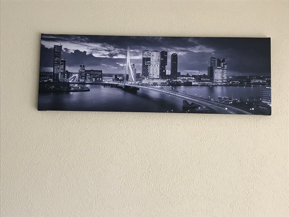 Skyline Rotterdam Erasmus bridge - Midnight Blue  by Vincent Fennis 