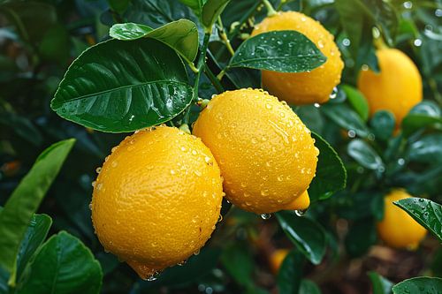 Citroenboom met citroenen