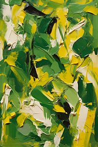 Strokes de spatule verte
