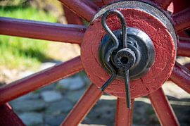 Roue de chariot en bois