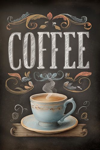 Vintage poster van koffie