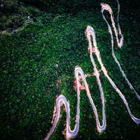 Scenic Mountain Road at Sunset – A Journey into Nature by Madan Raj Rajagopal