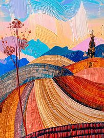 Modern Abstract Berglandschap. Serie: Landschap in structuren -  - 8