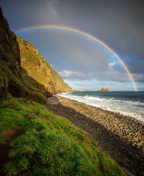 Rainbow on Madeira by Tomas van der Weijden