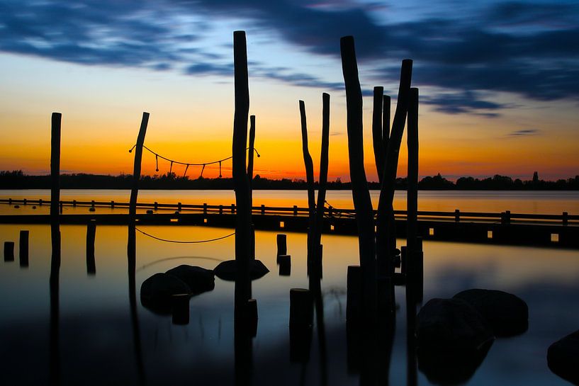 Sonnenuntergang an den Loosdrechter Seen von Jennifer Hendriks