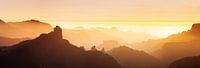 Roque Bentayga bij zonsondergang, Gran Canaria, Canarische Eilanden, Spanje van Markus Lange thumbnail
