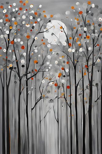 Beautiful Winter Full Moon 1.8 Painting