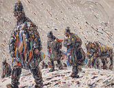 Door de sneeuw, Alfred Ost, 1924 van Atelier Liesjes thumbnail