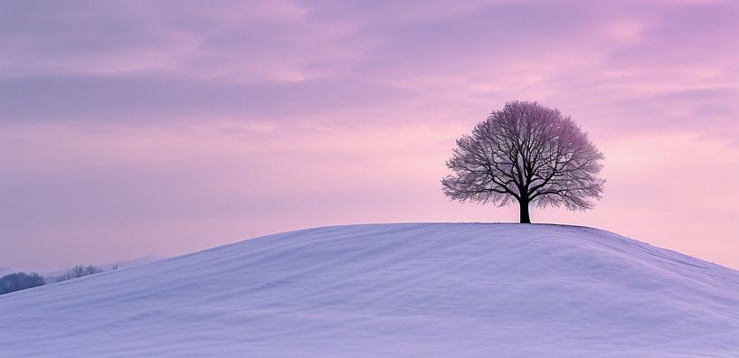 Eenzaamheid in de sneeuwgloed van fernlichtsicht