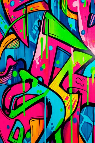 Levendige graffitikunst - kleurenspectrum