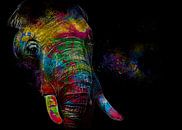L'éléphant arc-en-ciel par Artmaster Aperçu