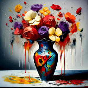 Traumhafte Explosion von Farben und Formen