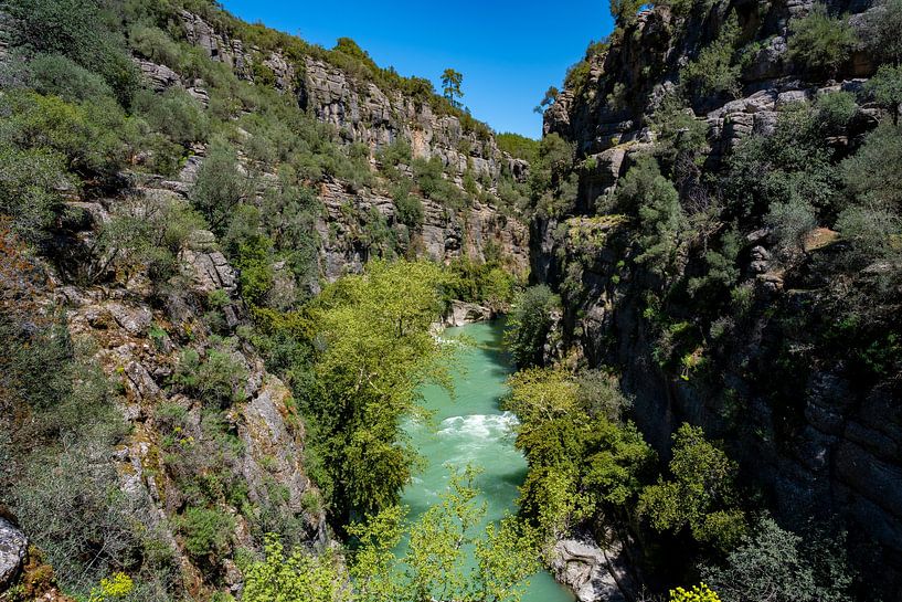 Groene canyon - Turquoise kloof bij Antalya van Photo Art Thomas Klee