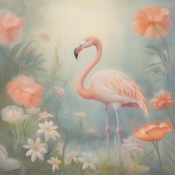 Verträumter Flamingo von Whale & Sons